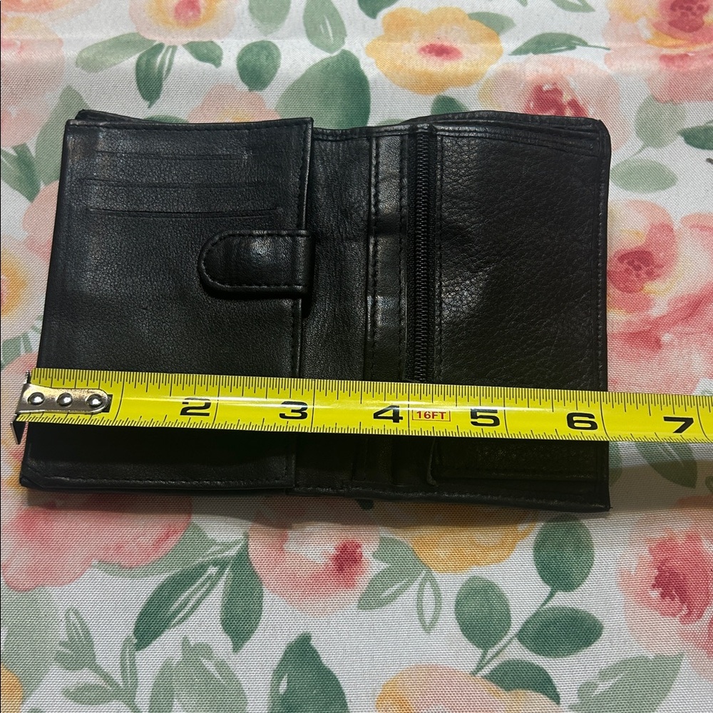 Black Leather Bifold Wallet butter soft broke in - Picture 6 of 8